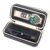 Luxury Black Leather Watch Box Premium 2 Slot Watch Organizer Box For Watch Collectors, Gifts 1 pc