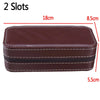Luxury Black Leather Watch Box Premium 2 Slot Watch Organizer Box For Watch Collectors, Gifts 1 pc