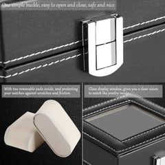 Luxury Leather Watch Box Premium 2 Slot Watch Organizer Box For Watch Collectors, Gifts 1 pc