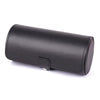 Luxury Round Leather Watch Box Premium 3 Slot Watch Organizer Box For Watch Collectors, Gifts 1 pc