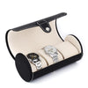Luxury Round Leather Watch Box Premium 3 Slot Watch Organizer Box For Watch Collectors, Gifts 1 pc