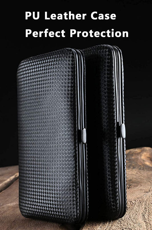 Manicure Nail Clippers Set – 12 in 1 Stainless Steel Pedicure & Manicure Grooming Kit for Men & Women with Travel Case Black 1pc