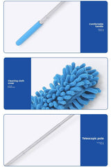 Microfiber Mini Duster with Extendable Handle – Soft Hand Dust Cleaner Brush for Home, Ceiling, Fans & Indoor Cleaning Multicolor 1pc