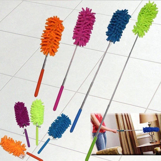 Microfiber Mini Duster with Extendable Handle – Soft Hand Dust Cleaner Brush for Home, Ceiling, Fans & Indoor Cleaning Multicolor 1pc