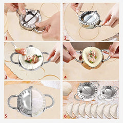 Stainless Steel Momos Maker Dumpling Press Mold | Dough Wrapper Cutter & Dumpling Maker Tool for Home Kitchen Use Silver 1pc