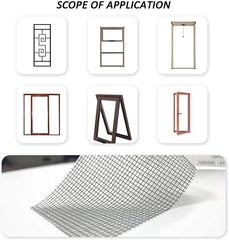 Mosquito Net Repair Tape – Self-Adhesive Fiberglass Screen Patch for Windows & Doors, Strong Mesh Tape for Easy Net Repair Silver 1pc