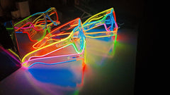 Multicolored Led Party Goggles Night Events Wireless Partywear Glasses 1pc