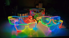 Multicolored Led Party Goggles Night Events Wireless Partywear Glasses 1pc