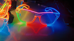 Multicolored Led Party Goggles Night Events Wireless Partywear Glasses 1pc
