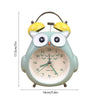 Owl Shaped Alarm Clock With Ring Bell Light For Kids Bedroom 1pc