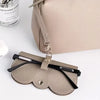 Leather Sunglasses Case Portable PU Compact Eyeglasses Travel Case 1 pc