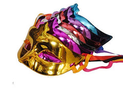 Metallic Eye Masks for Kids & Adults | Multicolor Shiny Masquerade Costume Masks for Birthday Parties, New Year, Baby Shower & Theme Events Random 1pc
