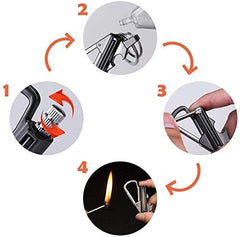 Permanent Flint Lighter Match Fire Starter Keychain Bottle Opener Camping Tool