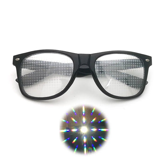 Phoenix Effect Diffraction Glasses | Rectangle Rainbow Kaleidoscope Music Festival Rave Eyewear