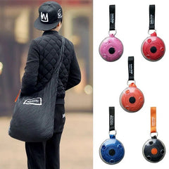 Roll Up Shopping Bag – Reusable Foldable Grocery Tote with Crossbody Pouch, Portable Eco Shopping Bag, Lightweight Compact Storage Disc Design (Random Color) 1pc