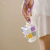 Rubik Cube Pill Box Keychain – Magnetic Mini Medicine Organizer for Travel, Vitamins & Daily Use Portable Tablet Holder with Key Ring Multicolor 1pc