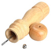 Traditional Manual Salt & Pepper Grinder with Adjustable Ceramic Mill – Refillable Spice Grinder for Kitchen, Salt & Pepper Mill for Fine to Coarse Seasoning Woody 1pc