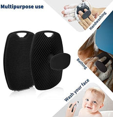 Silicone Body Shower Scrubber Bath Brush – Exfoliating Skin Cleanser with Lather Boosting Bristles, Ergonomic Non-Slip Handle, Unisex Body Exfoliator Multicolor (Pack of 1)