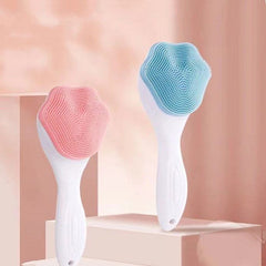 Cat Paw Silicone Face Scrubber – Manual Face Cleansing Brush & Massager, Soft Silicone Face Wash Brush for Deep Cleansing, Exfoliation & Glowing Skin Multicolor 1pc