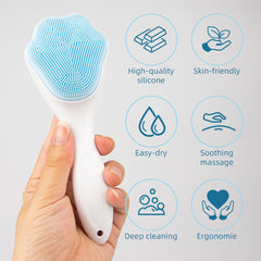 Cat Paw Silicone Face Scrubber – Manual Face Cleansing Brush & Massager, Soft Silicone Face Wash Brush for Deep Cleansing, Exfoliation & Glowing Skin Multicolor 1pc