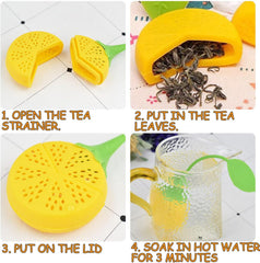 Silicone Tea Infuser & Strainer for Loose Leaf Tea – Creative Fruit Design Reusable Food-Grade Tea Diffuser, Easy Clean Herbal Tea Filter Multicolor 1pc