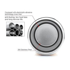 Steel Bamboo Thermos flask Hot Cold Insulated Coffee Mug For Travel 1 pc