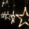 Star LED Curtain String Lights Series Hanging Fairy Lights 1 set