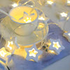 Wooden LED String Light Series Home Decor Fairy Lights 3m