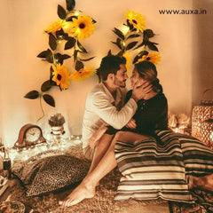 Sunflower Fairy String Lights | Battery Operated Artificial Flower LED Series Decor for Bedroom 1 Piece