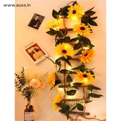 Sunflower Fairy String Lights | Battery Operated Artificial Flower LED Series Decor for Bedroom 1 Piece