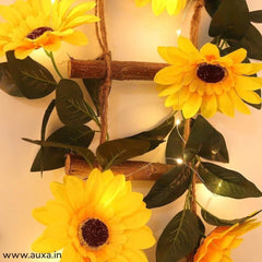 Sunflower Fairy String Lights | Battery Operated Artificial Flower LED Series Decor for Bedroom 1 Piece