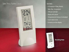 Transparent Screen Digital Clock Transparent Display Desk Digital Alarm Clock 1 pc