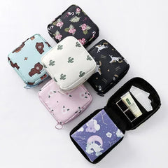 Travel Sanitary Pad Pouch Multi-Purpose Portable Compact Period Bag  1 pc