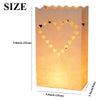 Decorative Paper Candle Bags White Luminary Bags 10pcs/set