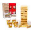 Wooden Stacking Adult Drinking Game With Shot Glasses Drinking Tower Game With Numbers 1pc