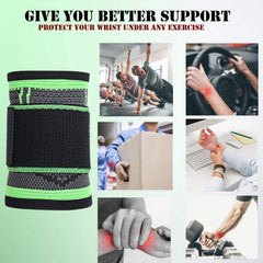 Wrist Braces with Adjustable Compression Strap for Men & Women | Wrist Support Wraps for Workout, Weight Lifting, Gym, Tennis & Basketball Multicolor (Pair)