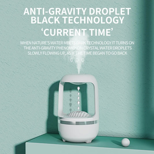 Anti Gravity Humidifier – Ultrasonic Cool Mist Humidifier with Anti-Gravity Water Drop Effect, LED Ambient Light & Auto Shut-Off | Portable Air Humidifier for Bedroom & Office White 1pc