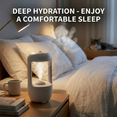 Anti Gravity Humidifier – Ultrasonic Cool Mist Humidifier with Anti-Gravity Water Drop Effect, LED Ambient Light & Auto Shut-Off | Portable Air Humidifier for Bedroom & Office White 1pc