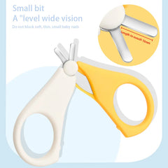 Baby Nail Clipper & Safety Scissors Set – Infant Nail Cutter with Rounded Circular Blade for Safe Newborn Nail Care | Baby Grooming Tool for Toddlers & Kids Multicolor 1pc