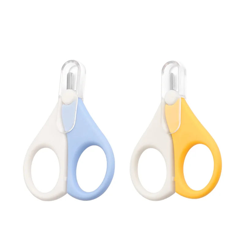 Baby Nail Clipper & Safety Scissors Set – Infant Nail Cutter with Rounded Circular Blade for Safe Newborn Nail Care | Baby Grooming Tool for Toddlers & Kids Multicolor 1pc