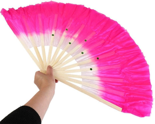 Floral Bamboo Hand Fan – Foldable Japanese Silk Handheld Fan for Summer, Parties, Weddings & Home Décor Random 1pc