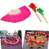 Floral Bamboo Hand Fan – Foldable Japanese Silk Handheld Fan for Summer, Parties, Weddings & Home Décor Random 1pc