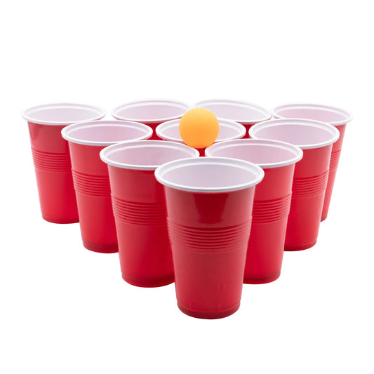 Beer Pong Glasses – Party Drinking Glasses for Christmas, New Year, Halloween & Bachelor Parties Red Pack of 20