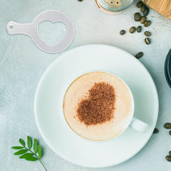 Coffee Stencils Latte Art Templates Reusable Cappuccino Cake Decorating Molds for Barista Coffee, Cookies, Baking, DIY Dessert Decor Transperant 16pc