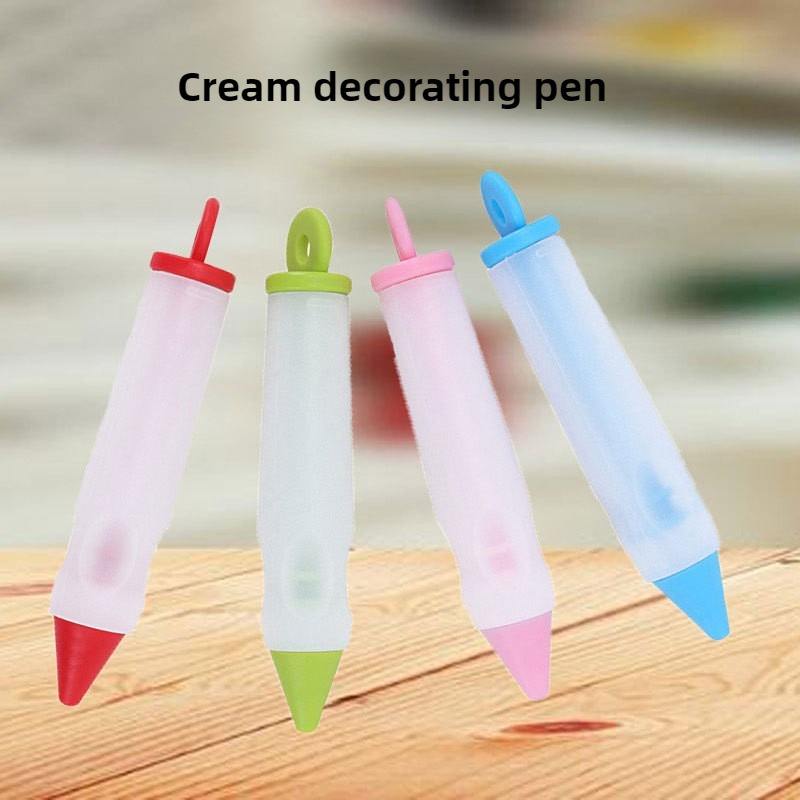Fondant Gel Cream Decorating Pen Cake Icing Writing Tool – Food Grade Chocolate Pastry Pen for DIY Baking, Cookies, Cupcakes & Cake Decoration Multicolor 1pc