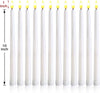 LED Cream Taper Candles – Battery Powered Flameless Long Candles with Smooth Wax Finish for Home, Wedding, Christmas, Church & Party Decor  Beige Pack of 6