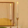 LED Curved Taper Candles – Flameless Smokeless Decorative Curve Candles for Home Décor, Valentine, Candlelight Dinner, Bedroom & Events Yellow Pack of 6