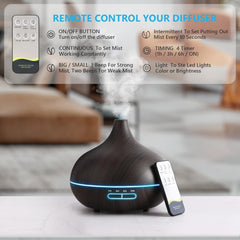 Humidifier Aroma Diffuser 500ML Essential Oil Diffuser with Remote