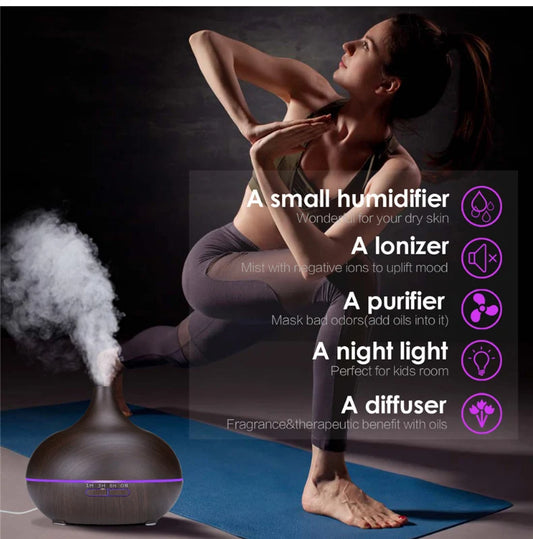 Humidifier Aroma Diffuser 500ML Essential Oil Diffuser with Remote