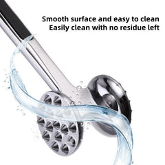 Double Sided Meat Tenderizer Hammer – Heavy Duty Stainless Steel Zinc Alloy Mallet for Steak, Chicken & Meat Pounding Kitchen Tool Silver 1pc
